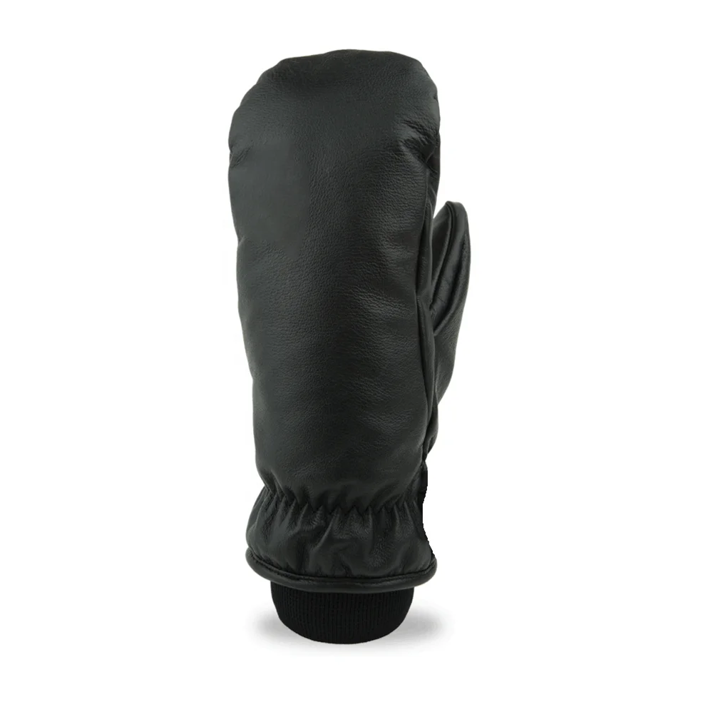 Cold Weather Snow Mitt- Waterproof Windproof Leather Convertible Snowboard Ski Snowmobile for Men and Women