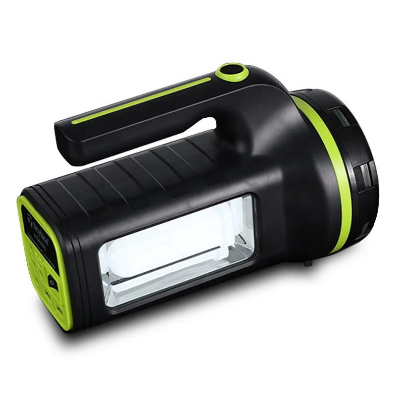 Shenzhen direct factory Searchlight Rechargeable handheld spotlight with SOS light powerbank