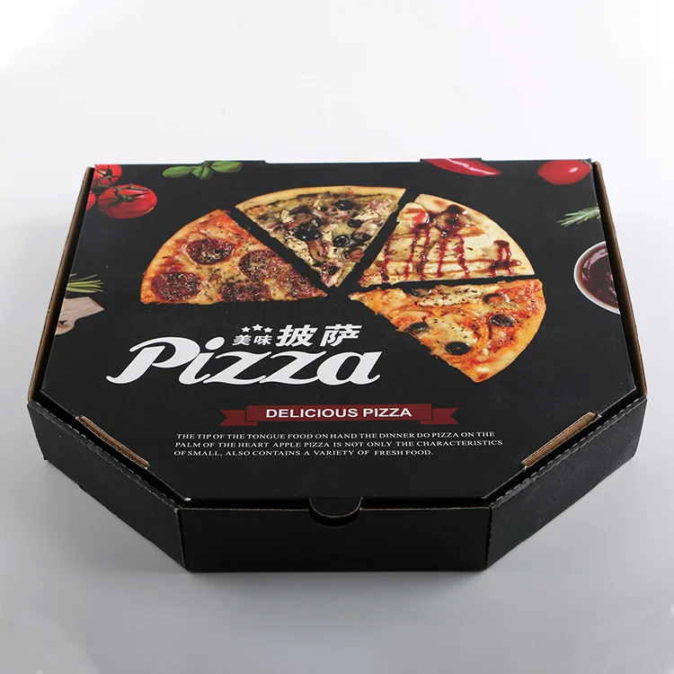 2024 NEW Custom pizza box reusable 33 35 CM 7/9/12 Inch corrugated paper pizza packing Delivery box With Your Own Logo