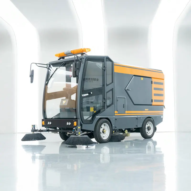 Multi-Functional Industrial Electric Road Sweeper Ride-On Battery-Powered Automatic Brushed Farm Floor Sweeper