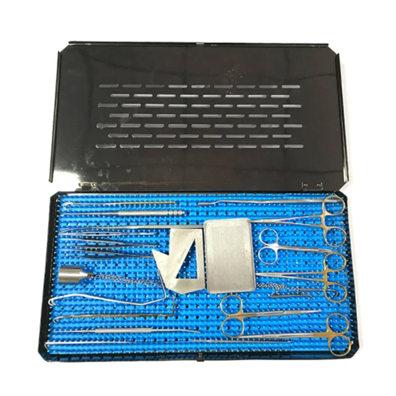 20pcs Rhinoplasty Surgical Instruments Set Nasal Instruments Set with Surgical Scissors Nasal Stripper Cartilage Hook