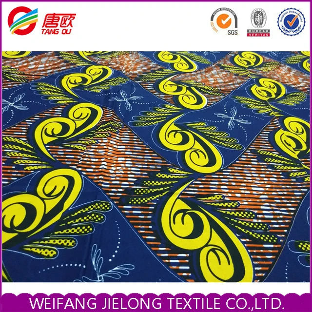 Guaranteed Real Wax Print Fabric Dutch Holland Pagne Africa Dress 100% Cotton 6 Yards