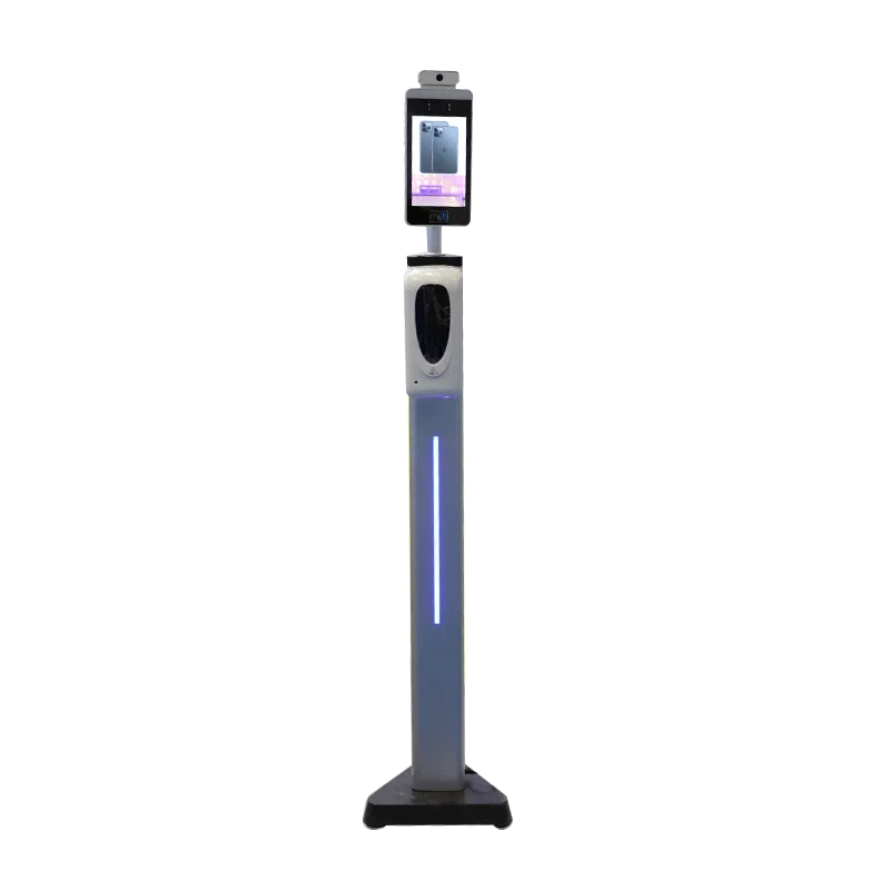 
automatic 8 inch digital signage 7 inch lcd loop video advertising display intercom body temperature and facial recognition 