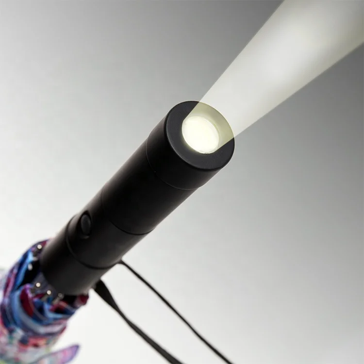 Golf Lightning Proof Automatic Umbrella Sublimation Led Trade Light