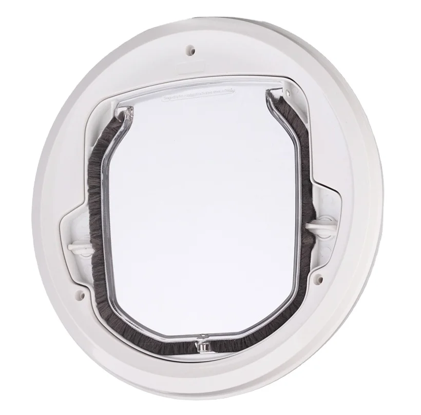 Pet Door for Cats and Small Dogs with 4 Ways Lock,Round Clear with  Best Fits for Screen Window / Sliding