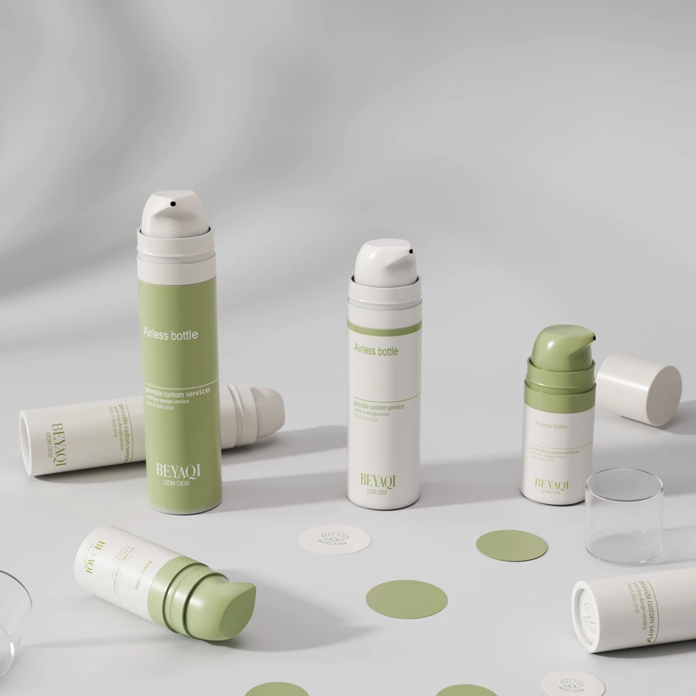 5ml 15ml Skincare Empty Foam Pump Lotion Airless Bottle,Wholesale Private Eco-friendly White Matte Airless Cream Bottle 10 ml