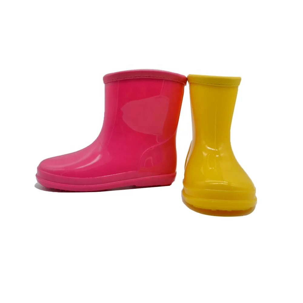 Japanese PVC Gumboot Yellow and Red PVC Kids Rain Boots Shoes Waterproof Hot Sale