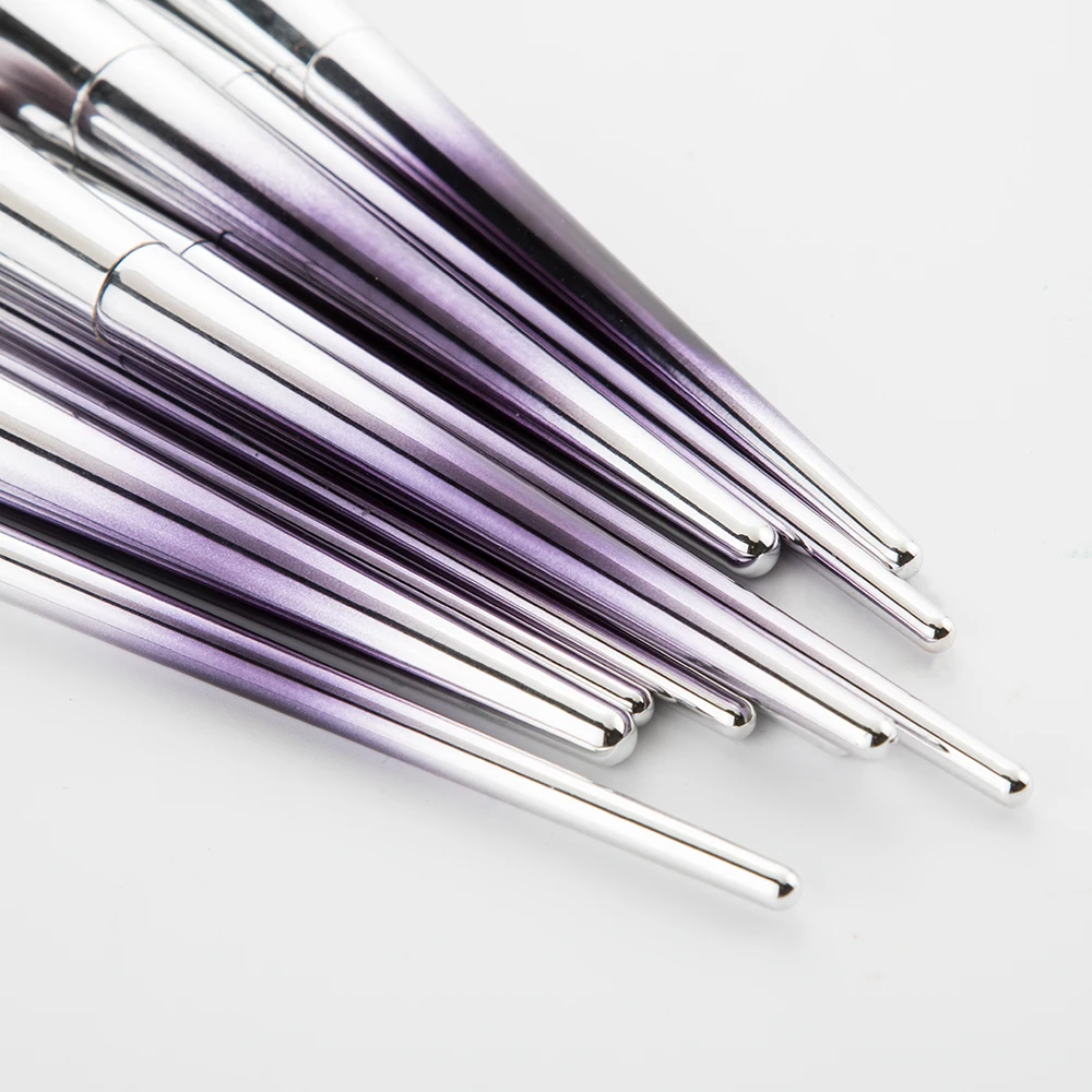
10pcs Beautiful Gradient Handle Private Label High Quality Makeup Brushes Set Wholesale 