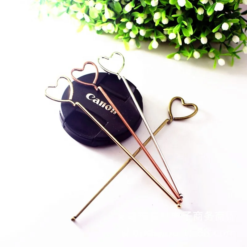 Wholesale Customized 12.3CM DIY Hair Accessories Accessories Nickel-Free Plating Heart Shaped Hairpin