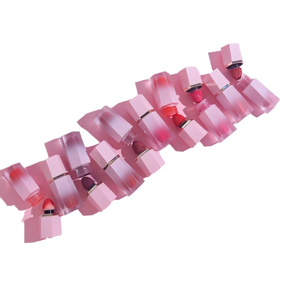Wholesale Makeup 11 Colors Pink Tube Hexagon Liquid Blush 2 in Cheek Lip Long Lasting Waterproof Liquid Blush