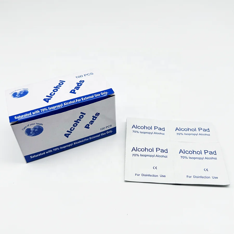 OEM Sterile Non-Woven Medical Alcohol Pads 70% Isopropyl Wipes Alcohols Prep Pads Alcohole Swab Pads