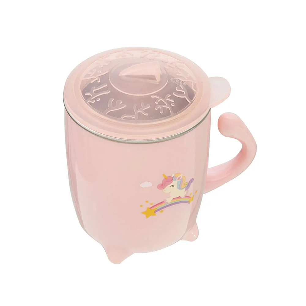 Whosale price PP stainless steel cute baby toddler feeding cup bowl tableware