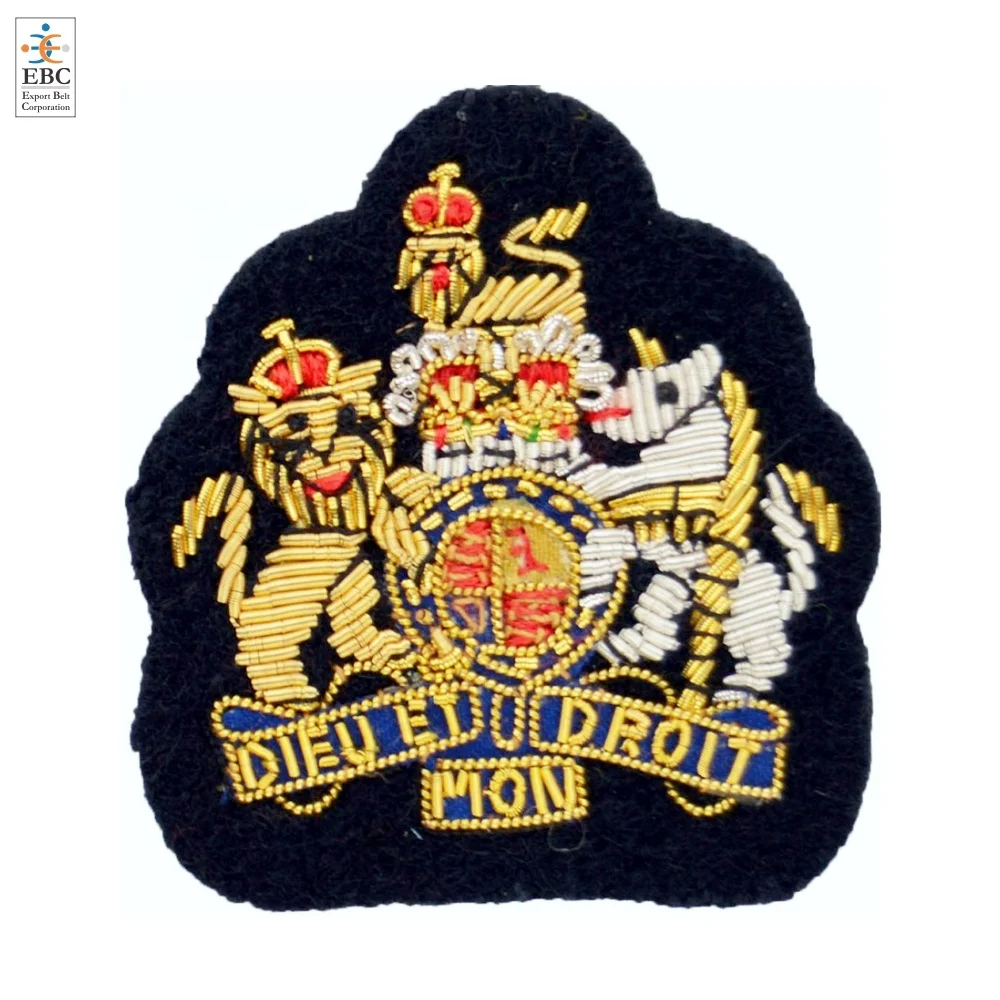 OEM High Quality Custom 3D Embroidery Bullion Patch Ranks White Anchor Blazer Badges Uniforms Hats Shoulders Collar Patch Shoes