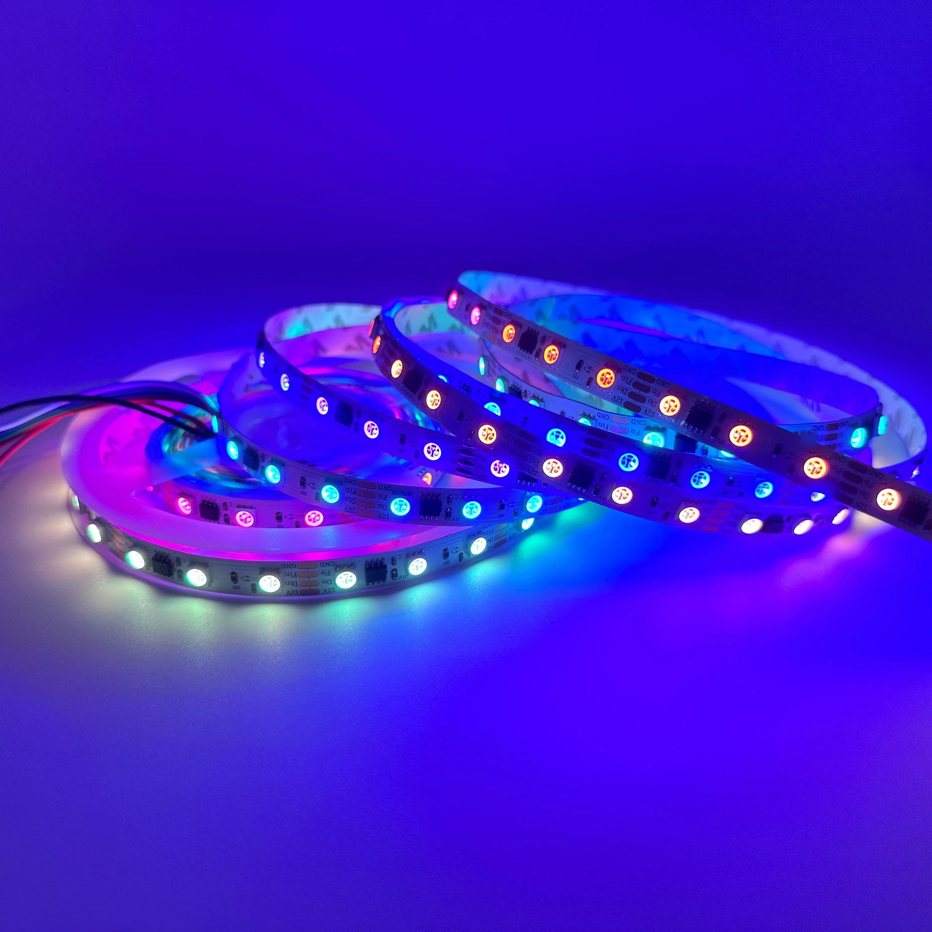 Addressable RGB Dream Color Pixel Magic LED Light Strip WS2811 16703 1903 12V 24V 30 60Leds/m Programmable Flexible Light Strip