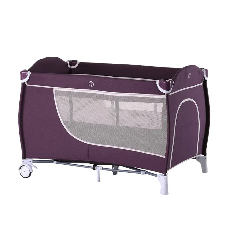 Baby Bed Two Layers of Bed 2022 Wholesale newborn baby furniture crib portable crib playpen folding