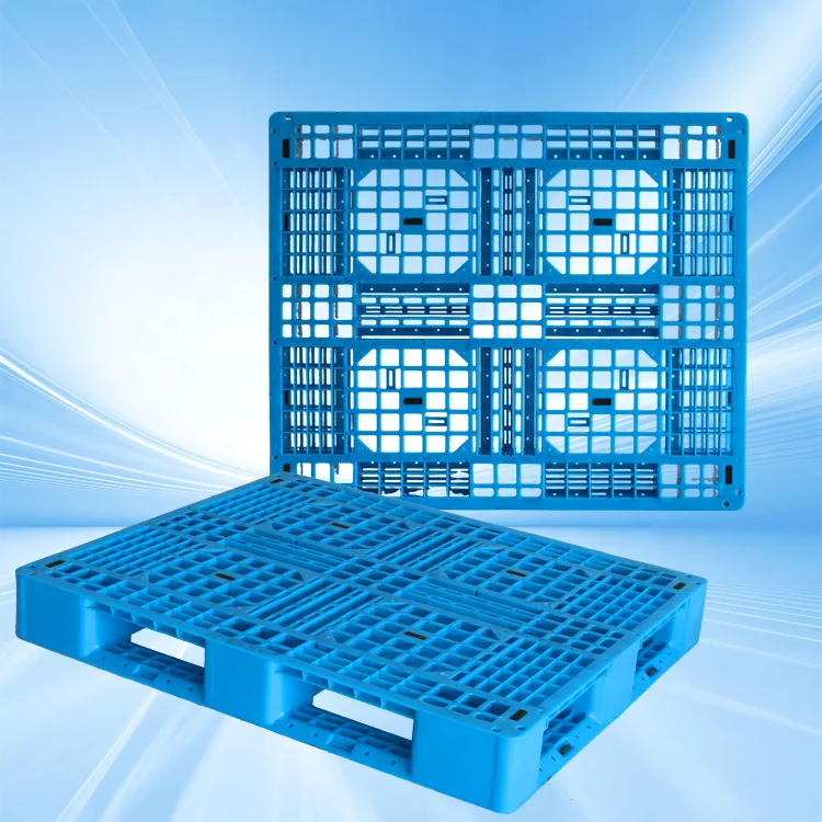 china supplier durable plastic pack set single side forklift trolley pallet six runners hdpe 4 way entry plastic euro pallet