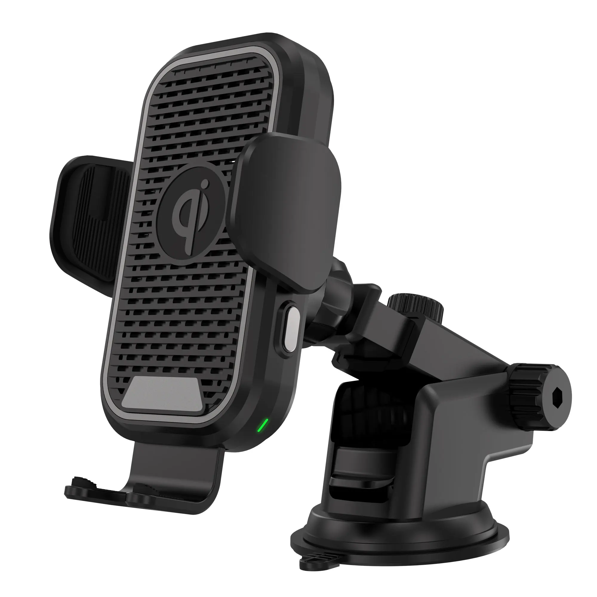 Factory Wholesale Qi Standard 9V 2A 15W Fast Charging 2 In 1 Mobile Charger Holder Wireless Car Charger Mount for Car Windshield