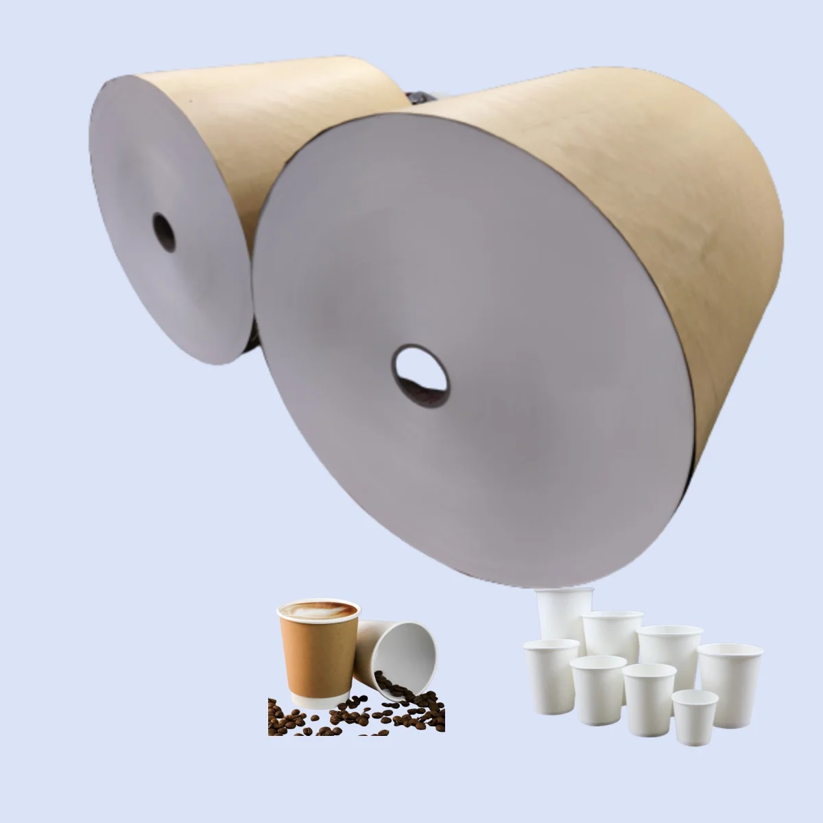 High bulk waterproof PE laminated cardboard for paper cups paper cup raw materials pe coated paper cup  roll