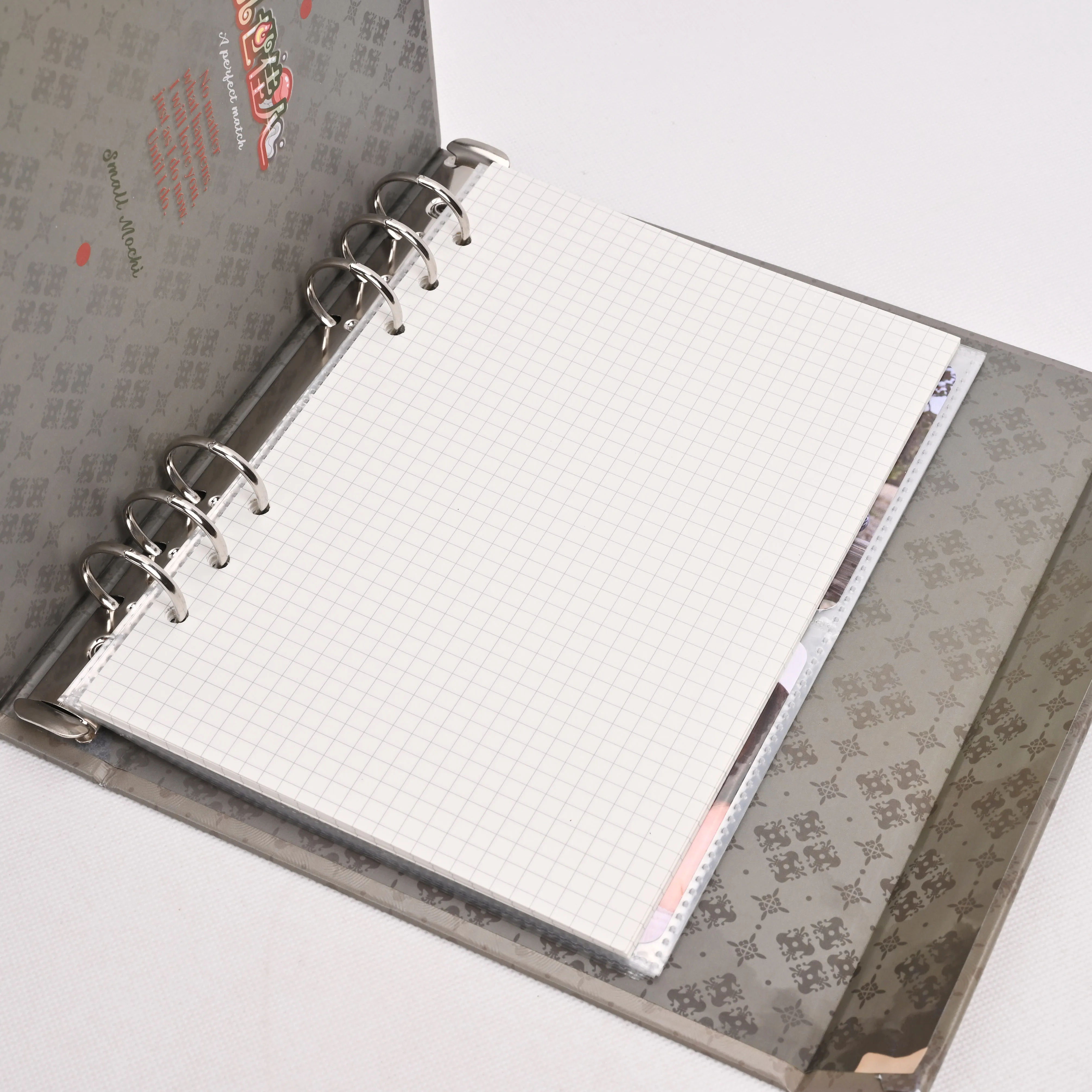 Wholesale Custom A5 A6 Box Binder Refillable Colored Loose leaf 6 Ring Binder Budget Planner Folder For kids students