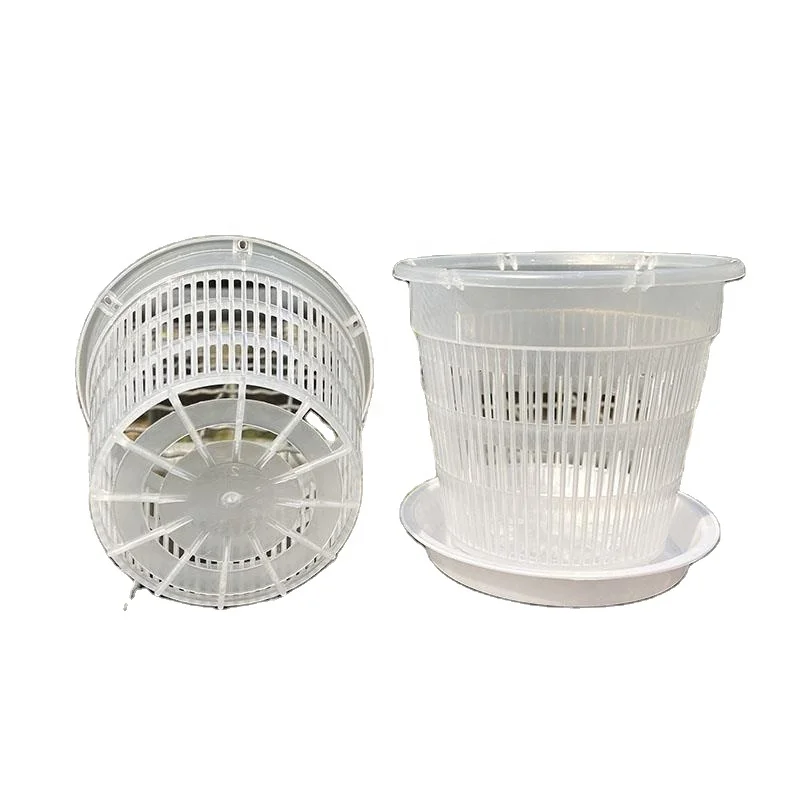 hydroponic net pots transparent clear orchid breathable drainage anti rot root special mesh plastic Phalaenopsis flower pot