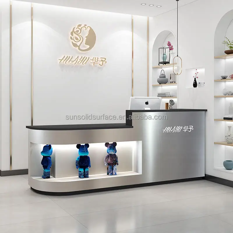 2024 New Cost-effective Office Reception Desk Beauty Salon Furniture Front Desk Bar Reception Counter