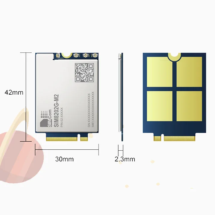 
Многодиапазонный 5G NR/LTE-FDD/LTE-TDD/к оператору сотовой связи HSPA + модуль SIM8202G-M2 