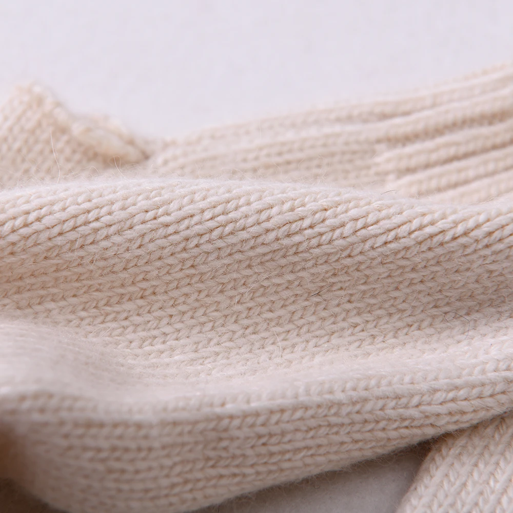 Wholesale New Arrival Ladies Fashion Cashmere Wool Knitted Fingerless Mittens Thick Warm Winter Knitted Gloves
