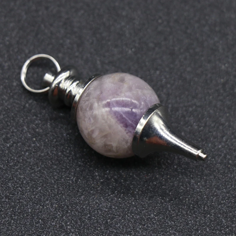 HY Best Design Reiki Healing Gemstone Necklace Jewellery colorful Gemstone Crystal Quartz Ball Pendulums for fengshui