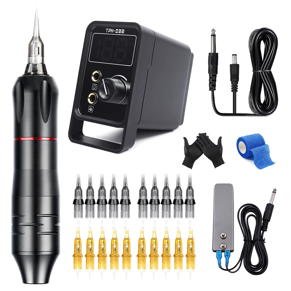 Newest Rotary Tattoo Machine Kit with Universal Tattoo Cartridge Needle Tattoo Machine Full Kits