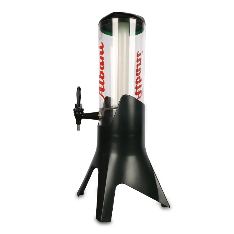 3L Beer Tower Beverage beer dispenser for sale Juice cold drink dispenser with ice tube for bar