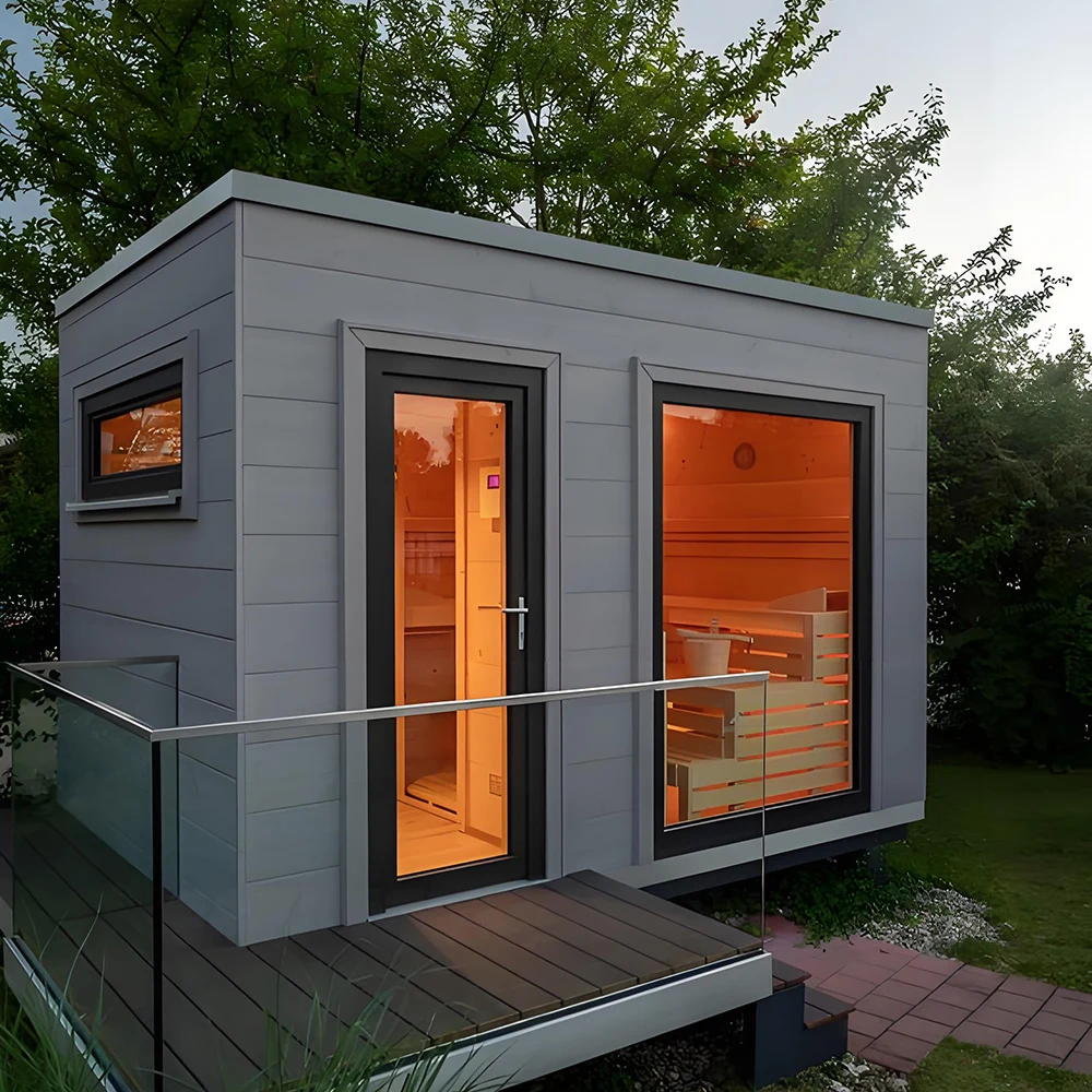 Luxury, high-end high-quality luxury customized solid wood sauna, steam room