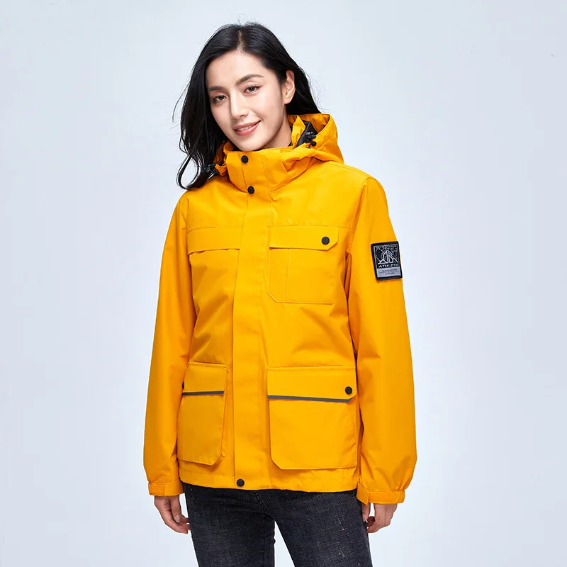 
Outdoor jacket three-in-one two-piece couple detachable waterproof mountaineering suit customization 