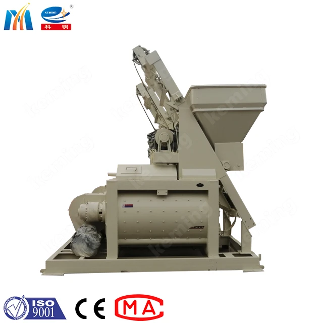 HZS concrete batching line planetary JS 750 concrete mixing with two motors for coal mine