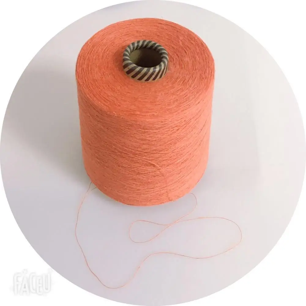 10SR/L ring spun eco-friendly recycled orange viscose regular  dyed color yarn for knitting