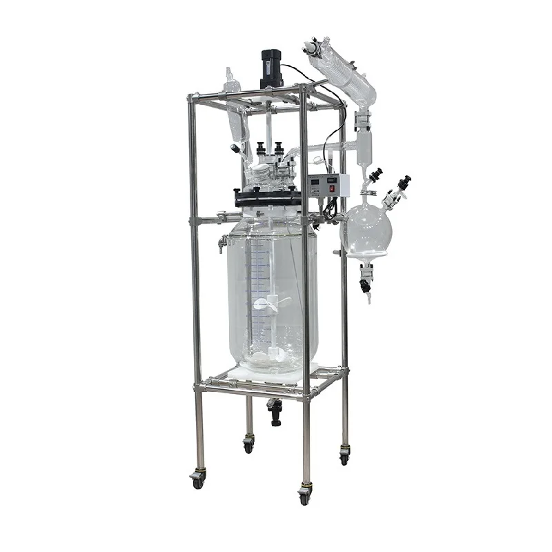 reaction constant velocity filter drain valve vacuum pump glass stopper lab reactor