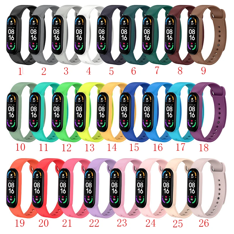 Silicone smart watch strap wrist bands replacement wristband for xiaomi mi band 3/4