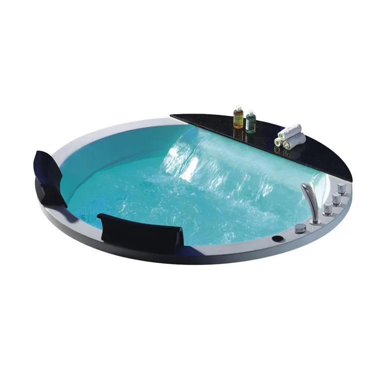 2 person inbuild luxury massage bath tub for indoor bathroom made of acrylic long time use for relax bath tub with high quality