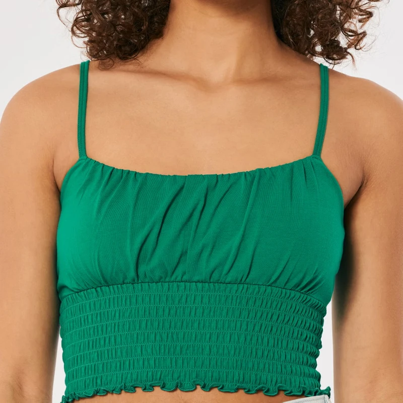 Custom Thin Strap Ruffle Nylon Spandex White Wire Free Tube Top Bra Women Crop Ruched Bust Top