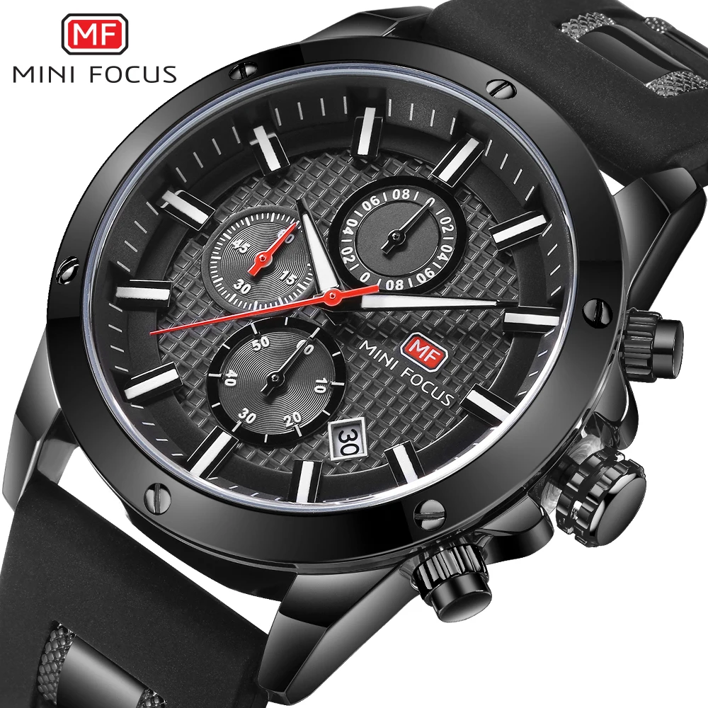 MINI FOCUS Quartz Own Logo Watch Top Sales water proof digital analog watches men watch