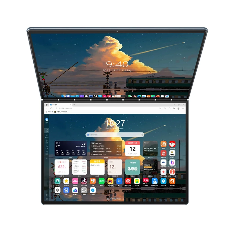 Wholesale Hot Sale Laptop 13.5Inch  2 In 1 Business Office Tablet Laptop Intel N100 Dual Touch Screen Educational Laptop