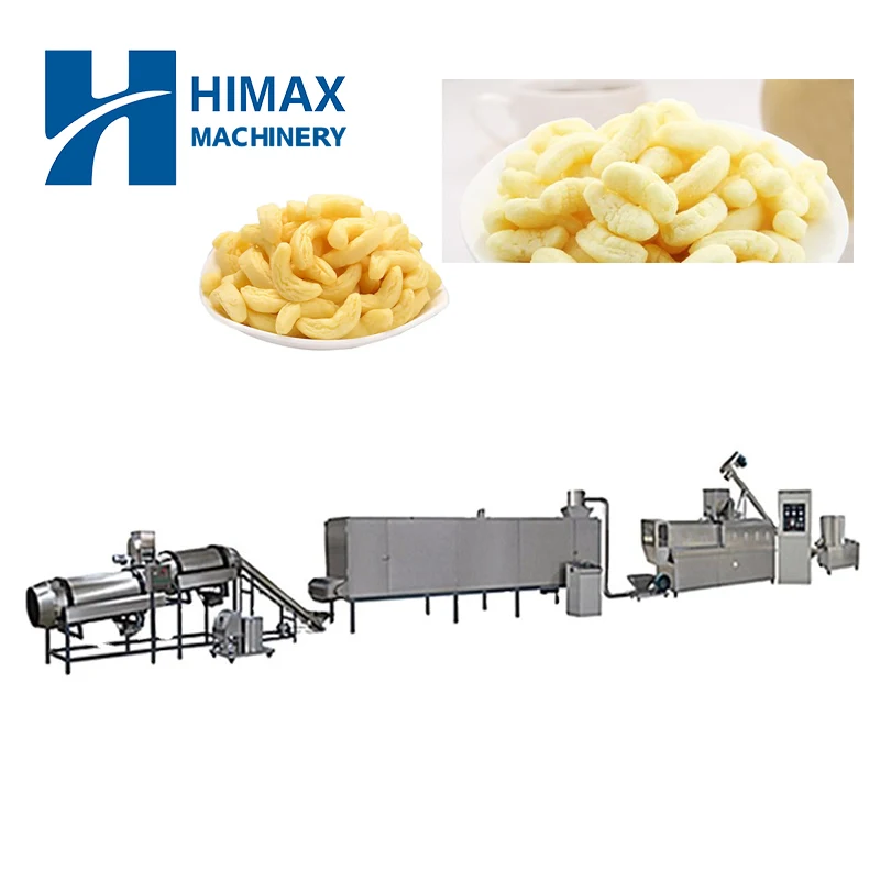 Automatic Stainless Steel Puff Snacks Food Manufacturing Machine Puffed Snack Extruder Production Line