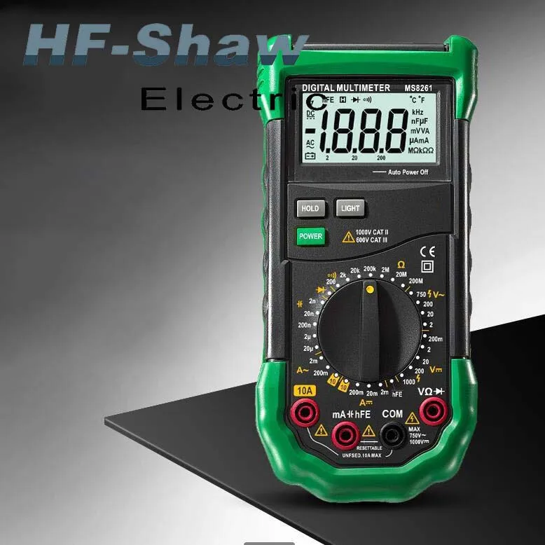 (High Quality)MS8268 Digital Multimeter AC/DC Voltmeter Ammeter Electrical Tester Ohm Capacitance professional tester clamp