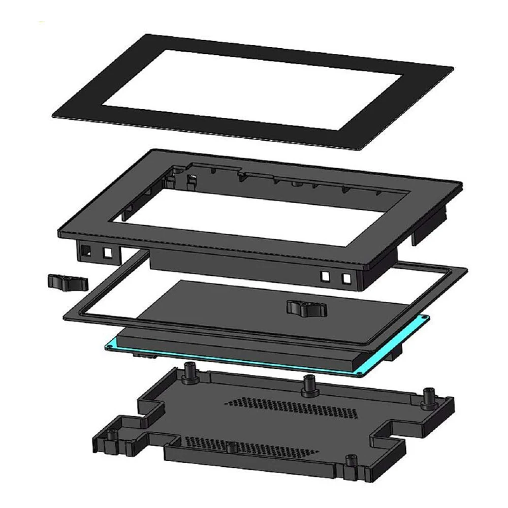7 inch Enhanced NX8048K070-011C HMI Capacitive Touch Screen TFT LCD Display 800x480 with Enclosure Case for Arduino Raspberry Pi