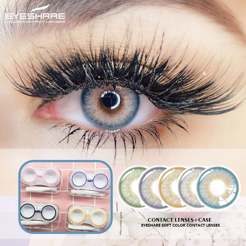 Eyeshare Practical Colored Contacts Lens Case  Manually eye Contact Lenses Case Cleaner Contact Lens Tweezers