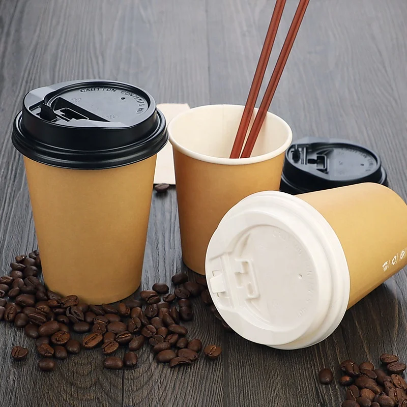 Disposable clean brown paper price china coffee cups 8OZ 9OZ 14OZ 16OZ 500ml paper tea cups