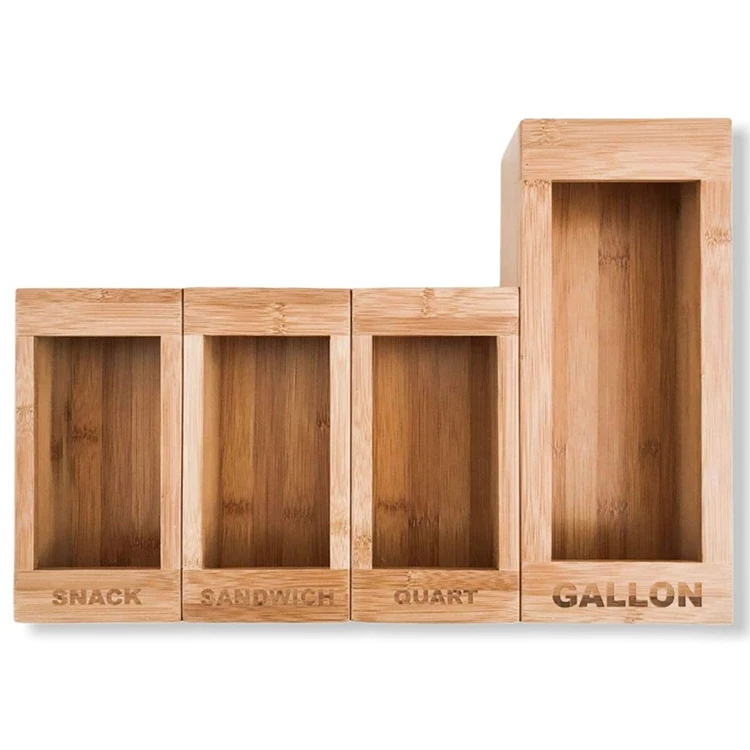 Премиум кухонный ящик, органайзер, Кварта, сэндвич, деревянный бамбуковый контейнер для хранения продуктов, держатели, Органайзер
