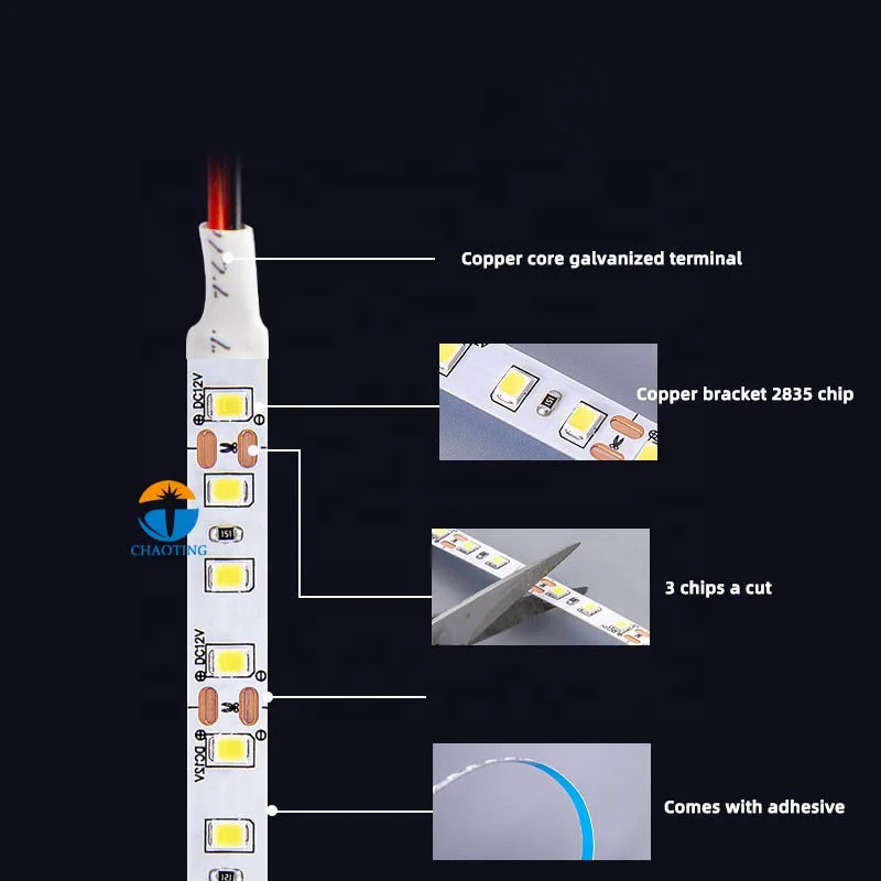 Outdoor Waterproof Ip67 Dc 12V Dc 24V 36V Smd2835  5 Meter / Roll White Green 3000K 4000K 60 Leds 240D Flexible Led Strip Lights