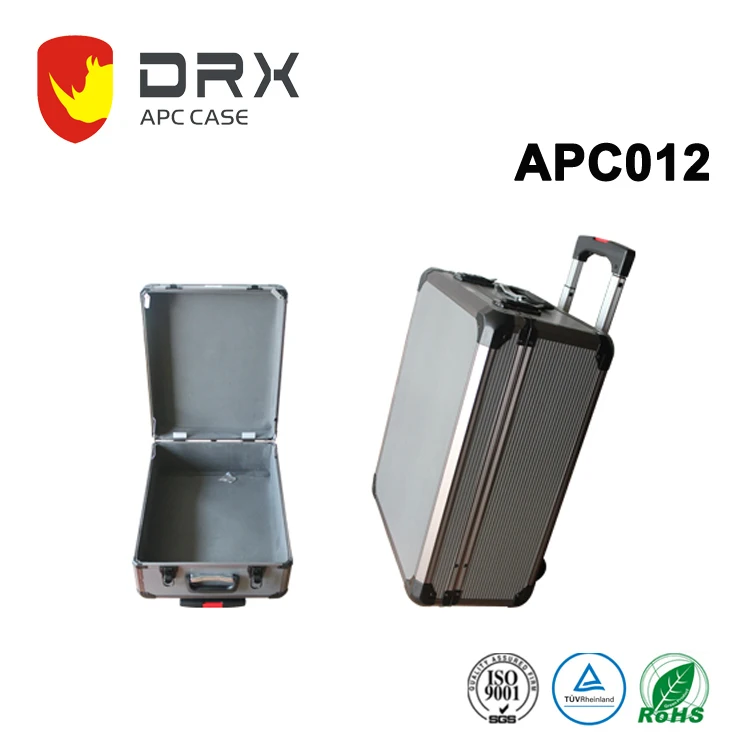 Portable OEM APC012 Aluminum luggage Tool trolley case   Aluminum watch box  With Wheels