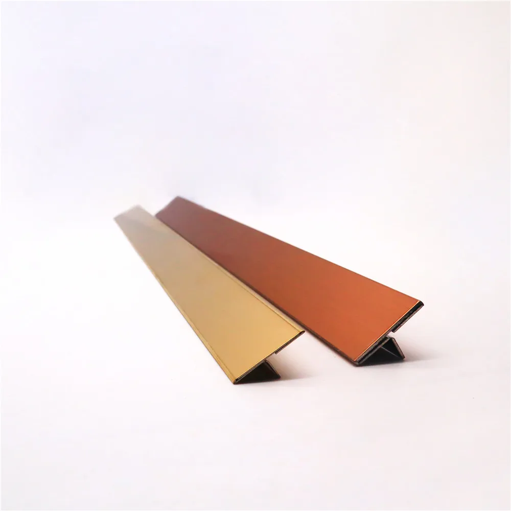 
Free Sample OEM Logo Customized Decorative Floor Dividing stainless steel Threshold Strip T Shaped Project Tile Profiles 