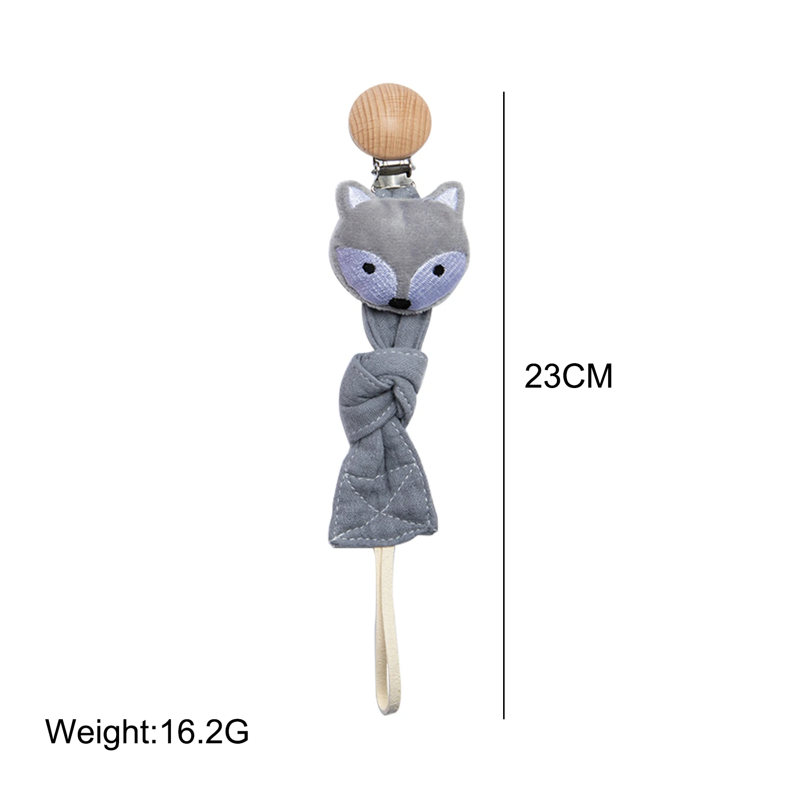 Hot Sale Wholesale Baby Woven Pacifier Chain Wooden Clip Baby Cotton Pacifier Clip Easy To Clean Baby Pacifier Chain